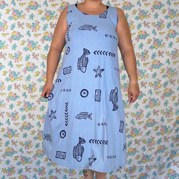 PLUS SIZE KNIT VACATION SUMMER TANK DRESS SIZE 2XL - Picture 1 of 8